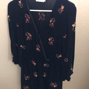Embroidered floral romper